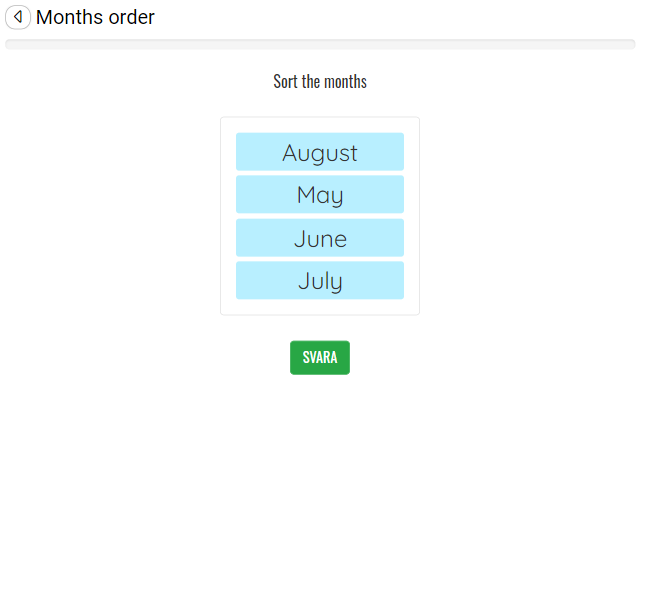 Months order